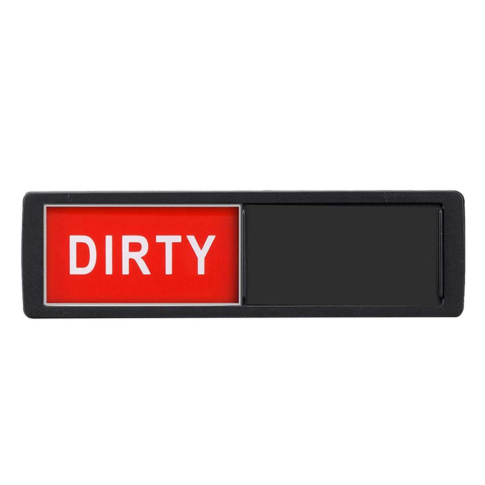 Room Cleaning Tips Cleanliness Signs Hotel Magnetic Signs Acrylic Dishwasher Magnet Clean Dirty Sign Home Room Decoration: Black
