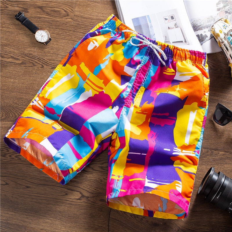 Zomer Strand Shorts Board Surf Oranje Mannen Sneldrogende Shorts