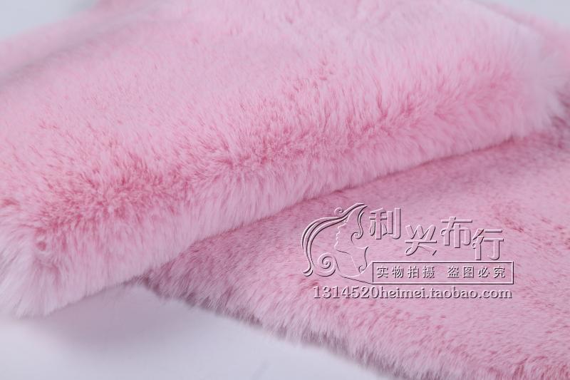 Dikker Imitatie Rex Konijn Haar Bont Pluche Teller Display Achtergrond Doek Kussen Sofa Cover Schoen Tas Materiaal 0.5X1.6M: pink