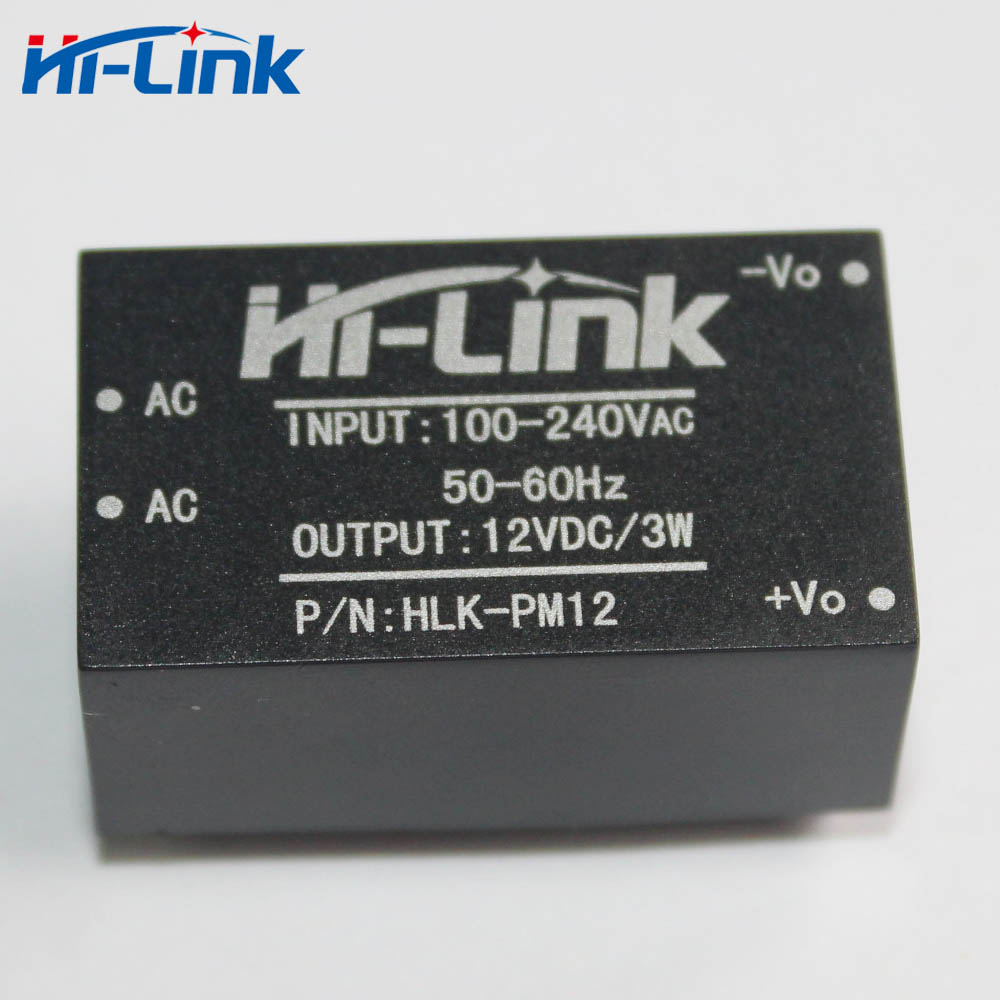 2 stks/partij AC-DC 220 v om 12 v 3 w super compact geïsoleerde switching mini voeding module HLK-PM12