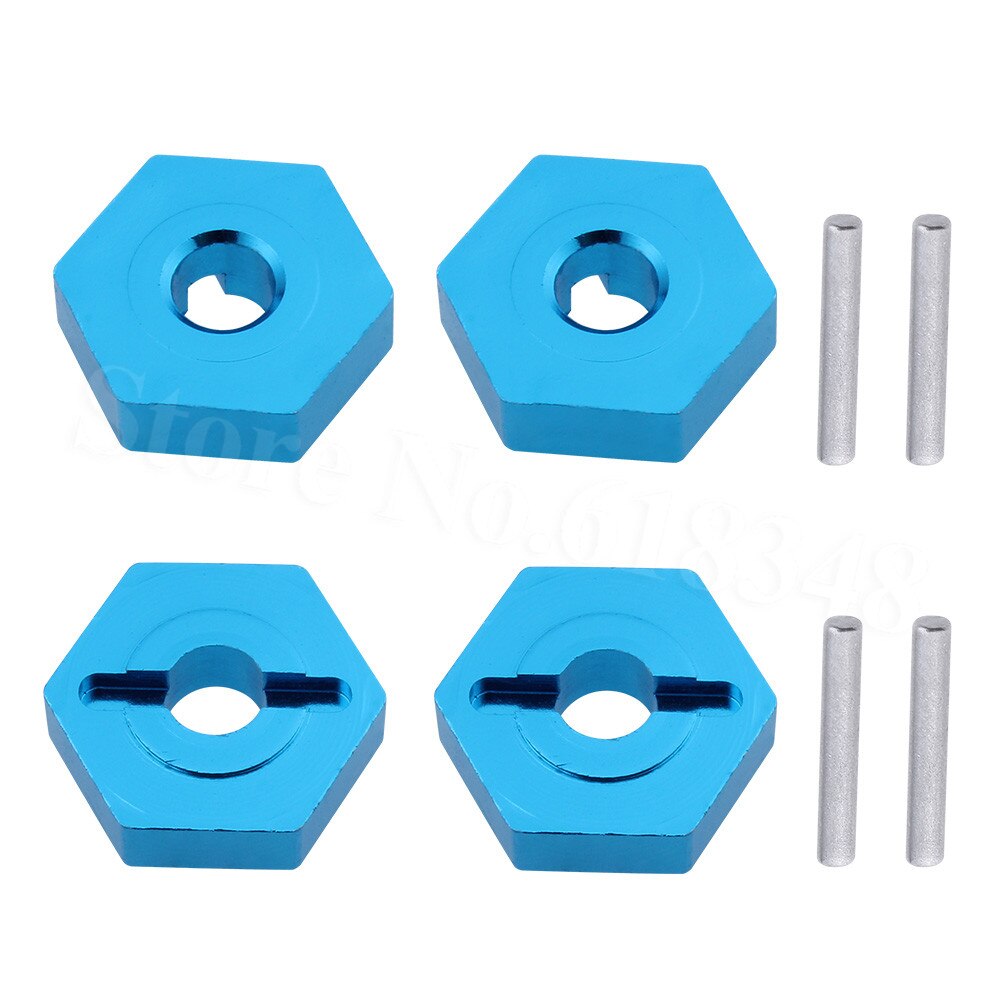 4pcs 7mm tot 12mm Hex Aluminium Wielnaaf Convert Adapter 1/18 Turn 1/10 Voor Wltoys A949 A959 a969 A979 K929 RC Car Upgrade Onderdelen