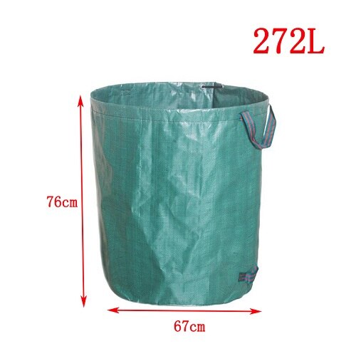 Grand sac poubelle de jardin, grande poubelle d&#39;extérieur pour cheminée de Camping, sac de stockage robuste: 272L