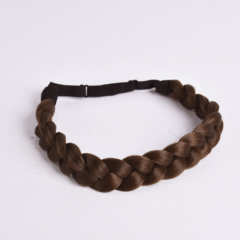 Falskt hår, hårbånd, håndlaget fiskebensflette til kvinner, flettet hår, pannebånd, flettet hårbånd: #3