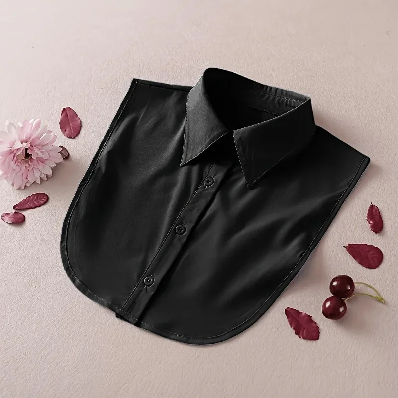 A detachable striped collar shirt vest with a pointed collar to prevent exposure and multifunctional decoration