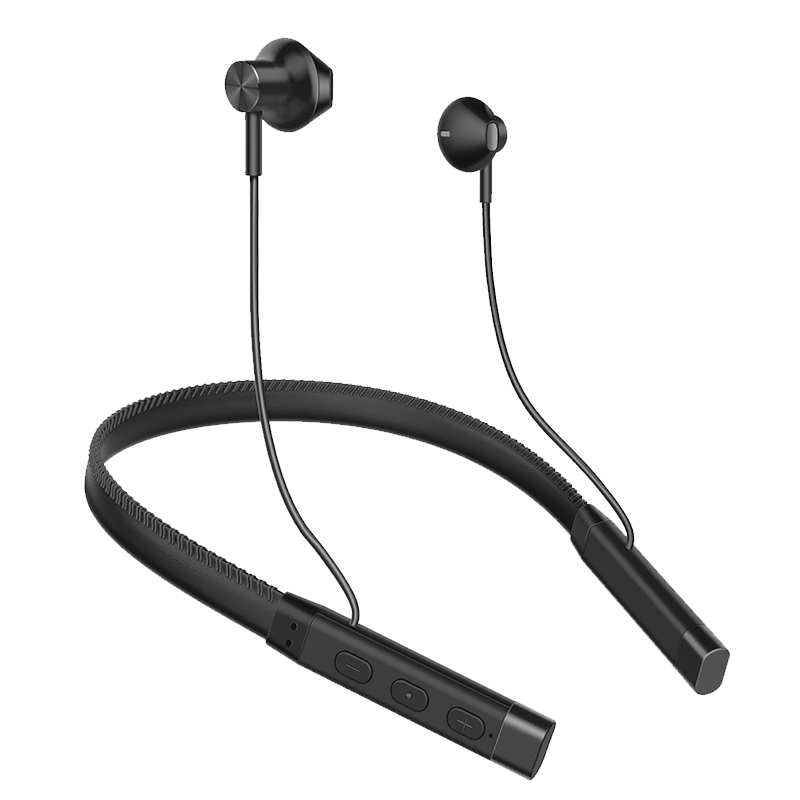 Eardeco Bluetooth Hoofdtelefoon Lederen Nekband Oortelefoon Stereo Bass Hoofdtelefoon Draadloze Koptelefoon Headset Sport Hoofdtelefoon Met Mic: G10-black