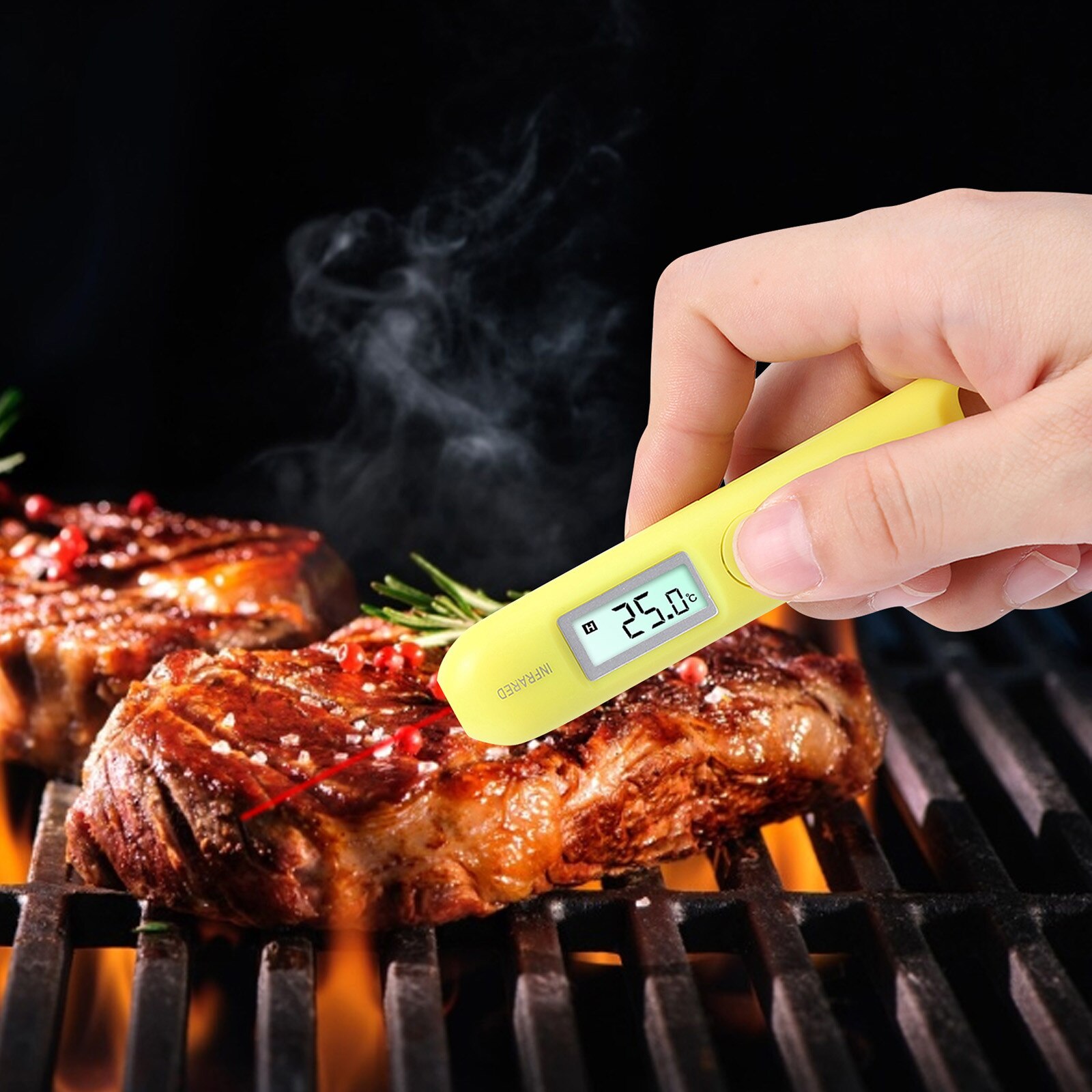 40# Kitchen Food Cooking Infrared Thermometer Mini Handheld Portable Temperature Multifunctional Household Tools Инструменты