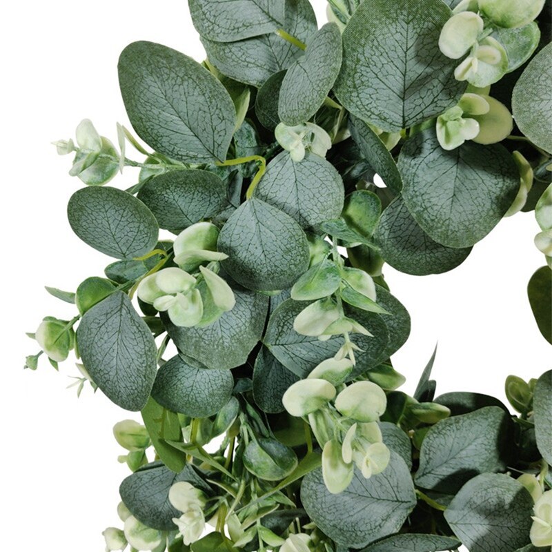 Sztuczny eukaliptus wieniec na frontowe drzwi okno na ścianę wesele strona główna wiosna lato dekoracja domu