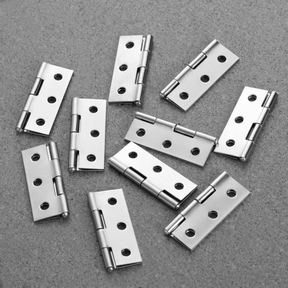 WINOMO 10pcs Stainless Steel Window Cupboard Hinges Connectors (Silver)