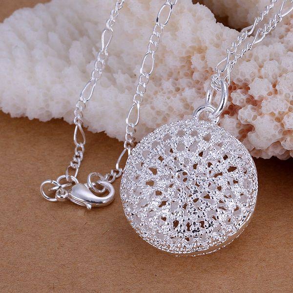 silver plated Jewelry Pendant Fine Cute 925 jewelry silver plated Round Bag Necklace Pendants Top CP136