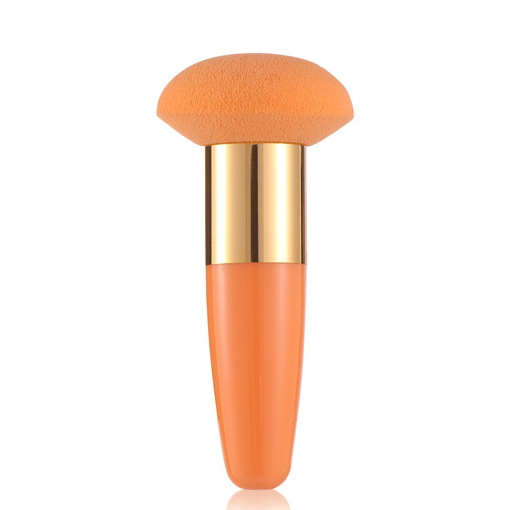 1Pc tête de champignon bouffée fond de teint éponge liquide beauté cosmétique poudre bouffée avec poignée lisse femmes visage maquillage outils directe: Dark Orange