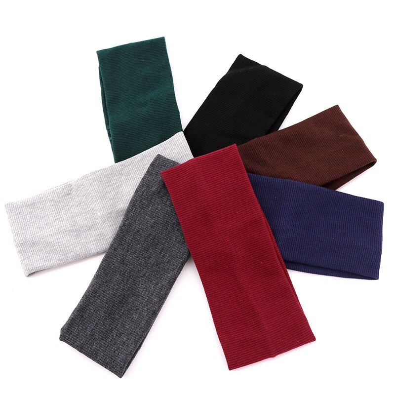 Casual Baby Meisjes Katoenen Geribbelde Hoofdbanden Haar Accessoires Soft Kids Childs Peuter Elastische Headwrap Haarbanden School