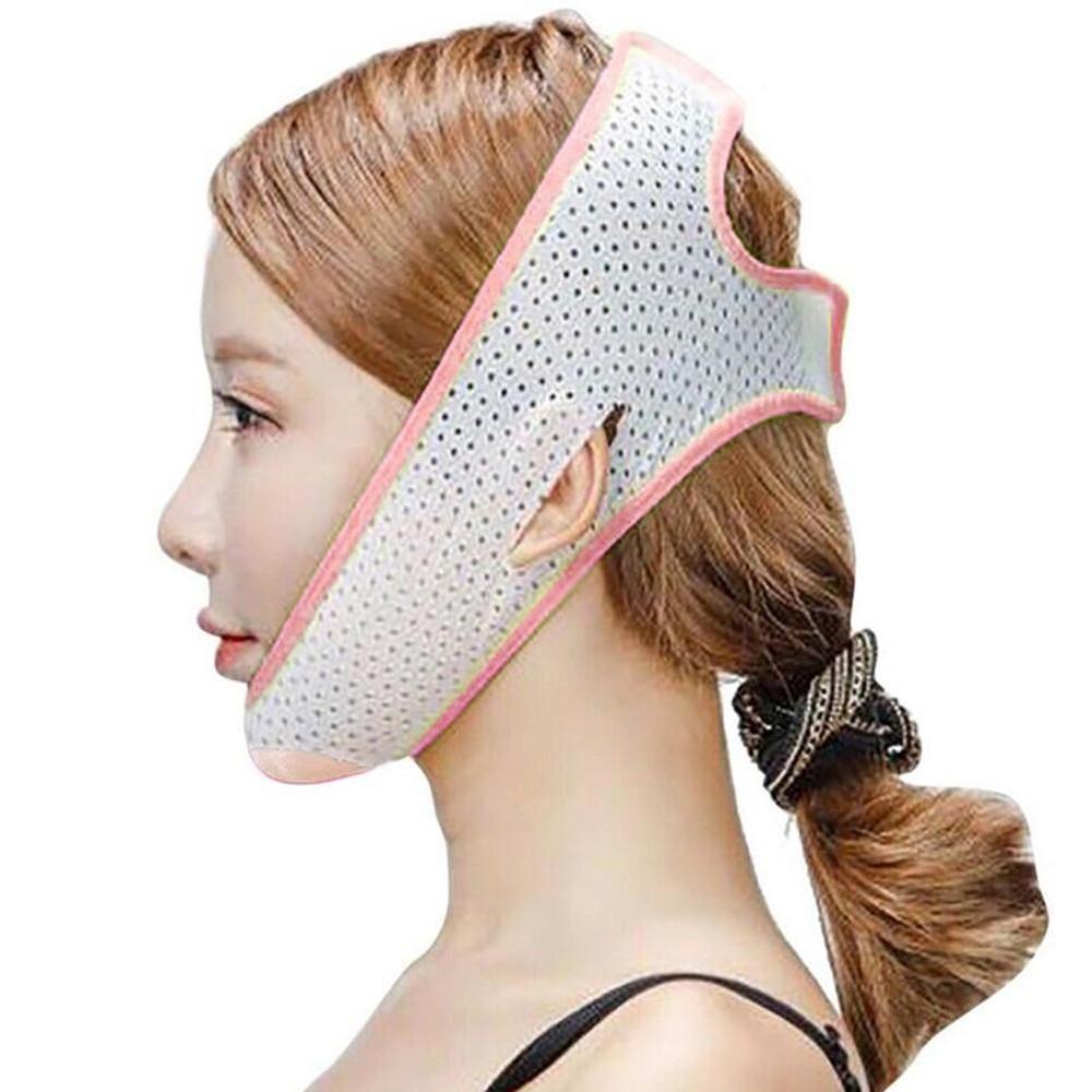 Face-Lift Mask Face-Lift Face-Lift Mask V Face Bandage Belt Face-Lift Slimming Belt Chin Lift Small V Face Artifact: Pink white