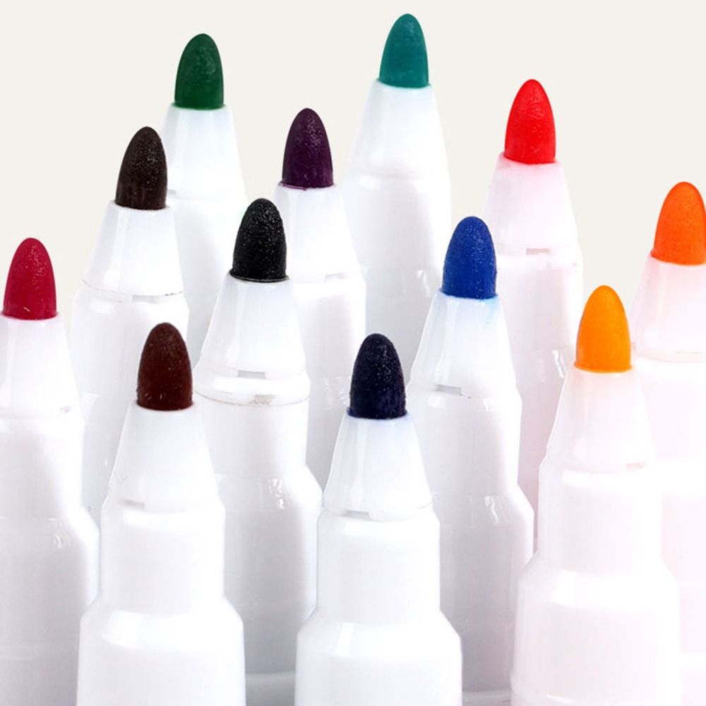 Portable Colorful Whiteboard Marker Magneticless Waterborne Brush Water Color Pens Erasable Multifunction Marker Pen Fridge