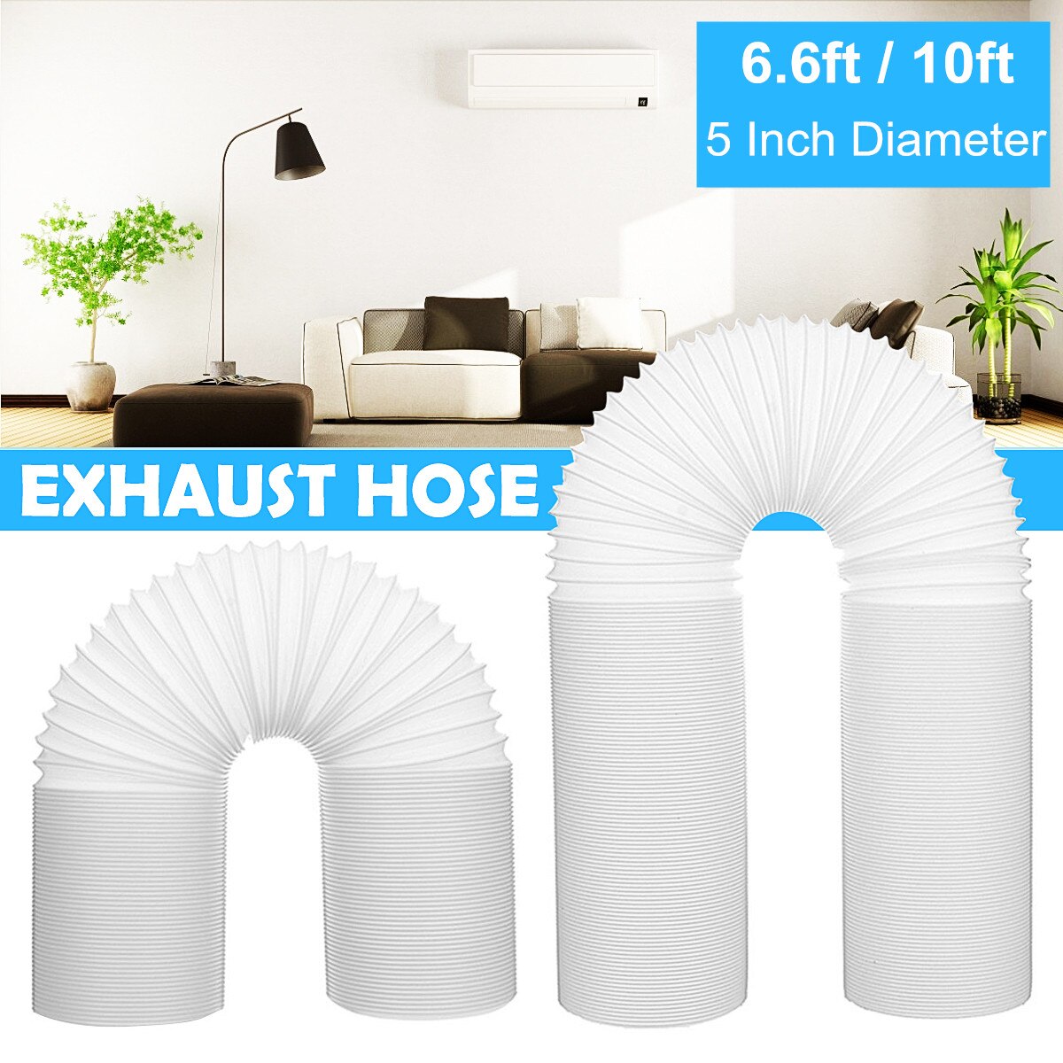 2M/3M Aluminum Foil Duct Hose Pipes Fittings Kitchen Exhaust Inline Fan Vent Hoses Ventilation Air Vent Tube Part 130mm Diameter