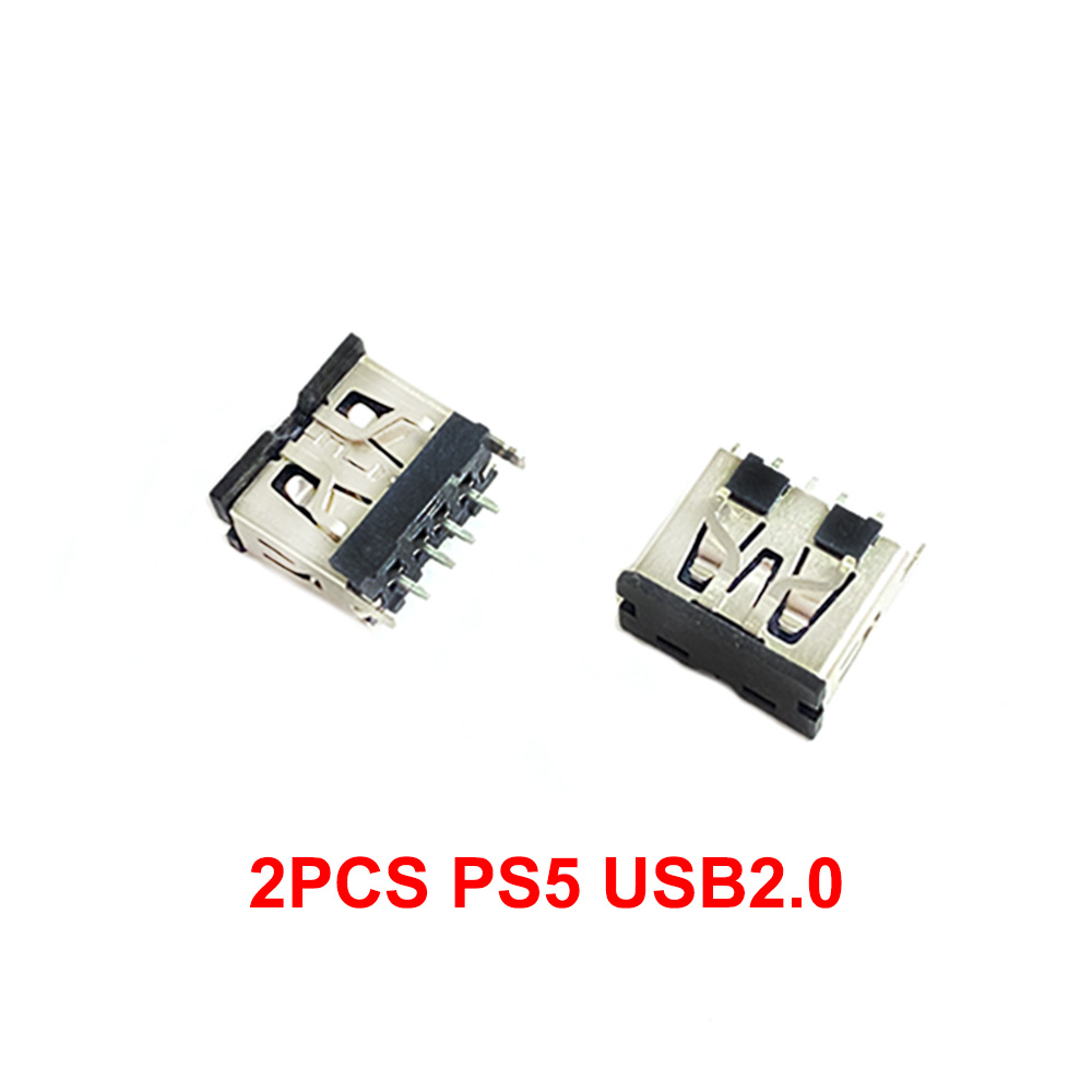 2 peças para ps5 usb 2.0 3.0 porta tipo-c conector de soquete fone de ouvido fone de ouvido conector de porta jack: Azul Escuro