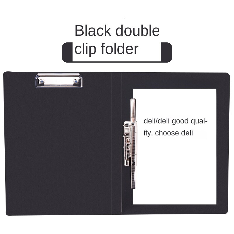 Dossier longueur pince pince plaques A4 dossier trombone bureau classé fort papier dossier étudiant Double pince: 5309Black