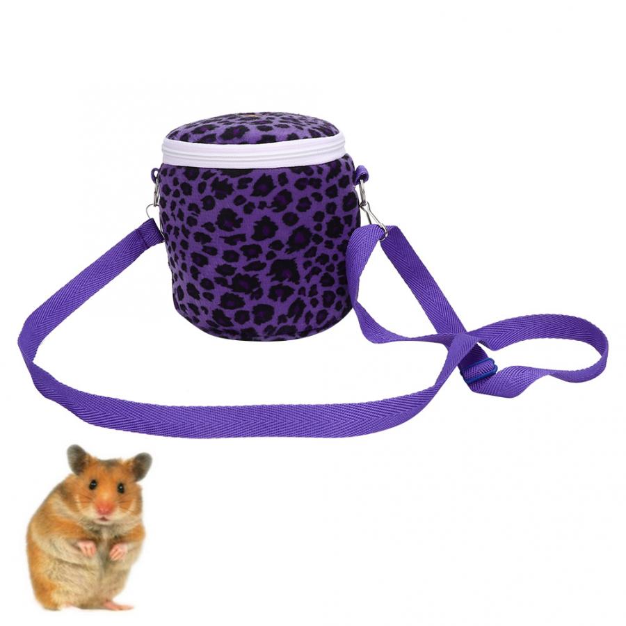 Bærbar kæledyr hamster bæretaske dyrebærer varm sove rejse hænge taske til egern pindsvin rotte hamster: Lilla