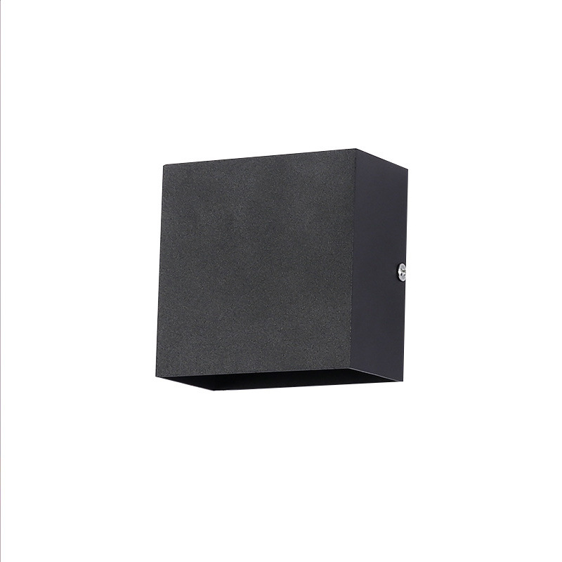 6w 12w . led-væglampe i aluminium, firkantet led-væglampe, vandtæt,  ip65 stk . gårdhave, have, sengebord, soveværelse, vægdekoration, kunst