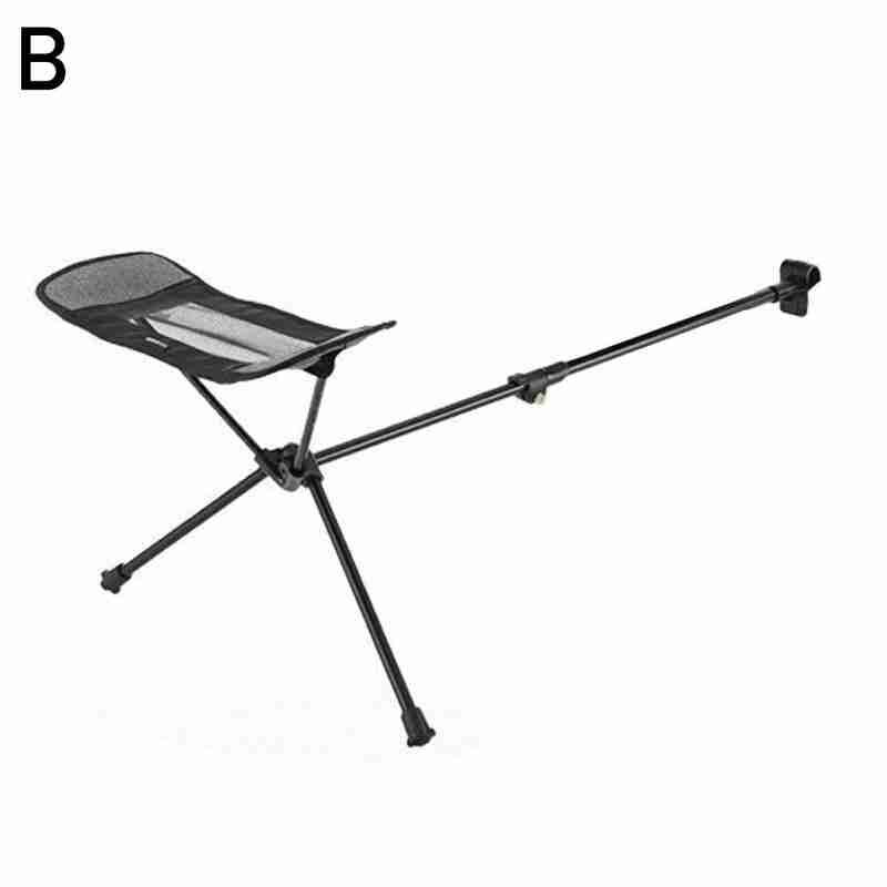 1pcs Camping Chair Retractable Footrest Portable Foot Rest Folding Connectable Chair Rest Backpack Beach Fishing Outdoor Chairs: black