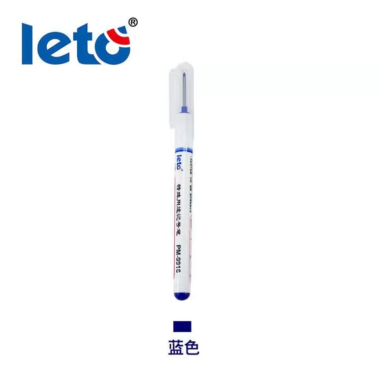 Stylo de marquage à tête longue pour chantier, 1 pièce, décoration, menuiserie pour trou profond, carreaux de céramique, stylo spécial à poinçon allongé: blue