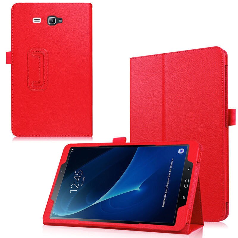 Magnetic Stand Coque for Samsung Galaxy Tab A A6 7.0 SM-T280 T285 Case Smart PU Leather Auto-Sleep for Samsung T280 Case: Red