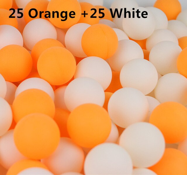 Pelotas de tenis de mesa de 2 estrellas, 30, 50, 100 Uds., 40 + mm, 2,8g, Ping pong Blanco, Naranja, pelota de entrenamiento avanzado para aficionados: 25 orange 25 white