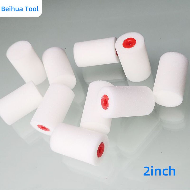 Kit de pincel em rolo de espuma para crianças, rolos de pintura com esponja para decoração de parede, ferramentas de pintura com 11 unidades e 2 polegadas