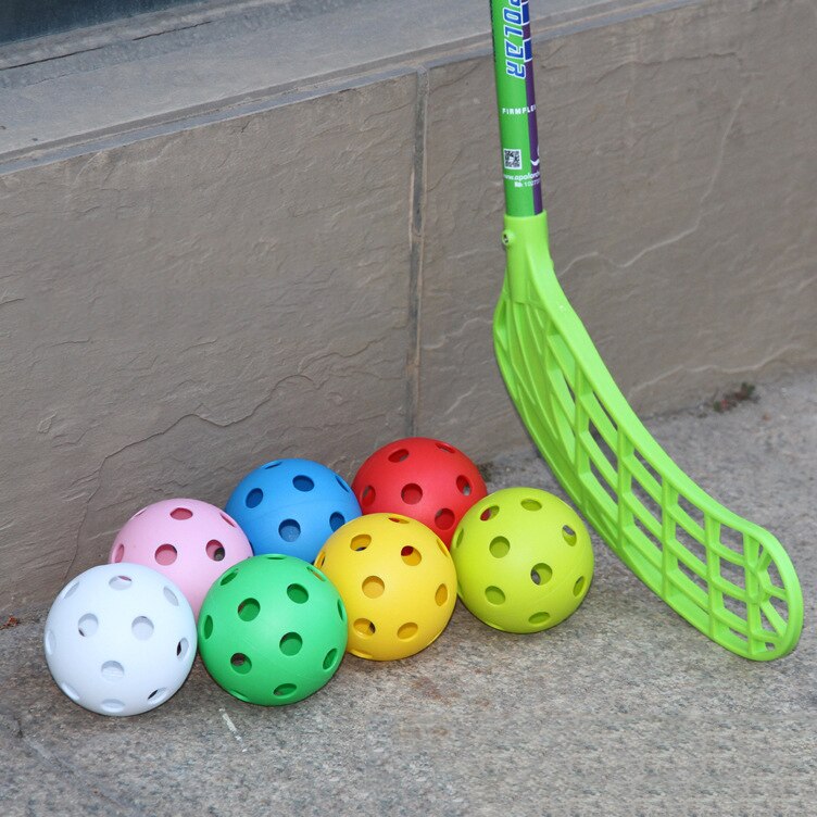 4/8Pcs Floorball Bastone Sfera di Plastica In PVC Morbido Palle Da Baseball di Sport Pratica di Baseball di Plastica Pratica di Formazione di Hockey Su Ghiaccio palla