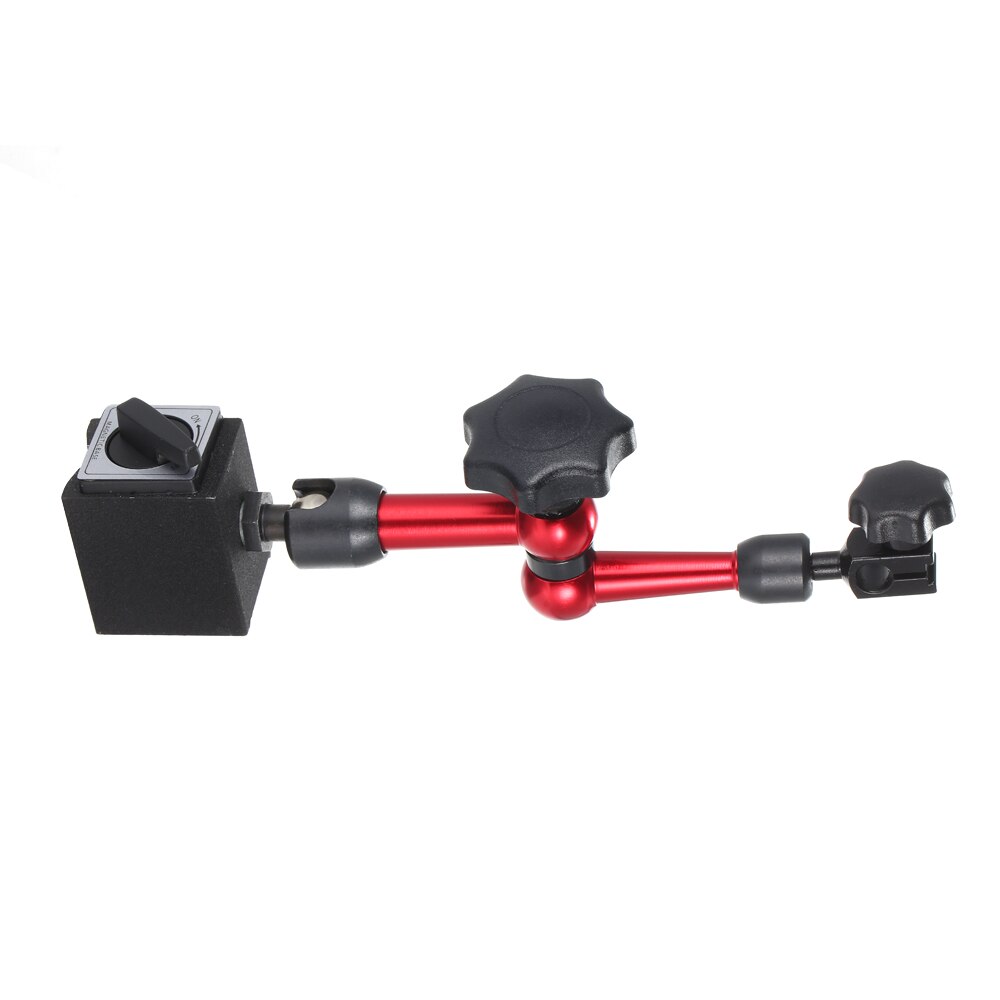 Mini Dial Indicator Gauge Stand Dial Leverage Base Holder 360 Rotation Flexible Indicator Switch Bracket Double Adjustable Pole