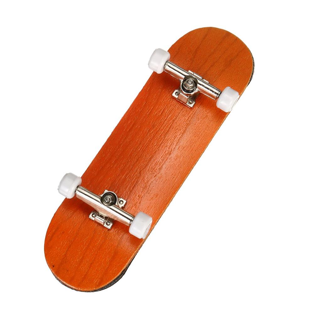 Kids Kinderen Volwassen Speelgoed Houten Vinger Boord Vinger Skateboard Basic Compleet Skateboard Lager Wiel Moer: Oranje