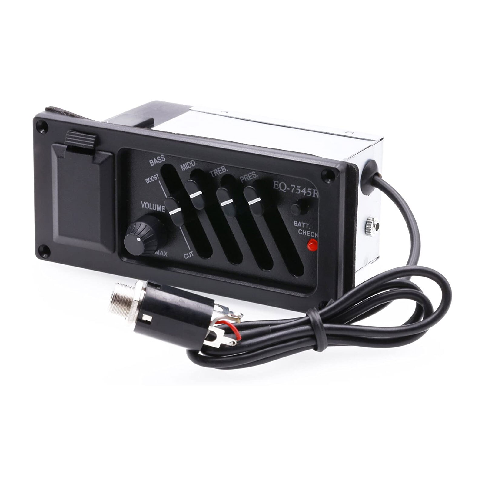 4 Band Acoustic Guitar Preamp Amplifier EQ-7545R Left Piezo Pickup Acoustic Guitar Acceseories With 2.5mm Plug
