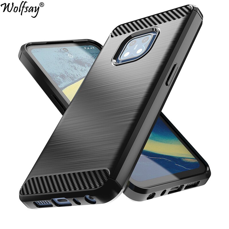 Voor Nokia XR20 Case Rubber Silicone Shockproof Carbon Fiber Cover Voor Nokia XR20 NokiaXR20 Telefoon Case Voor Nokia XR20 Case 6.67