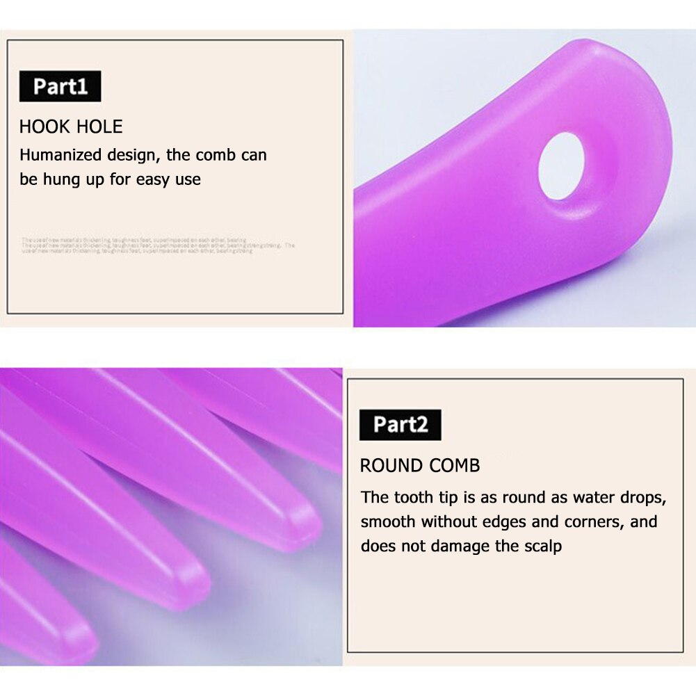 Anti-Statische Grote Grove Kam Kappers Kam Vrouwen Opknoping Gat Handvat Grip Krullend Haar Haarborstel Beauty Kammen