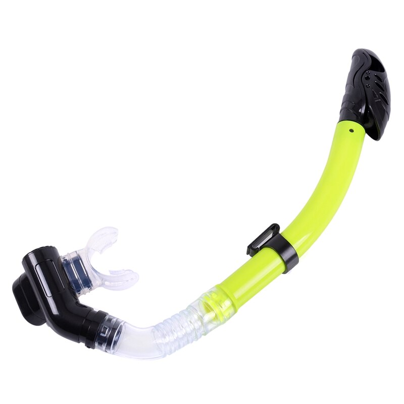 Full Dry Snorkel - Silicone Mouthpiece - Underwater Sports Diving Equipment - 43cm: Yellow