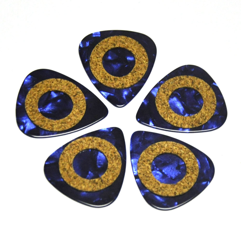 Lot  of 50 stk blue pearl celluloid gitarplukk 0.71mm 0.96mm m/ putering