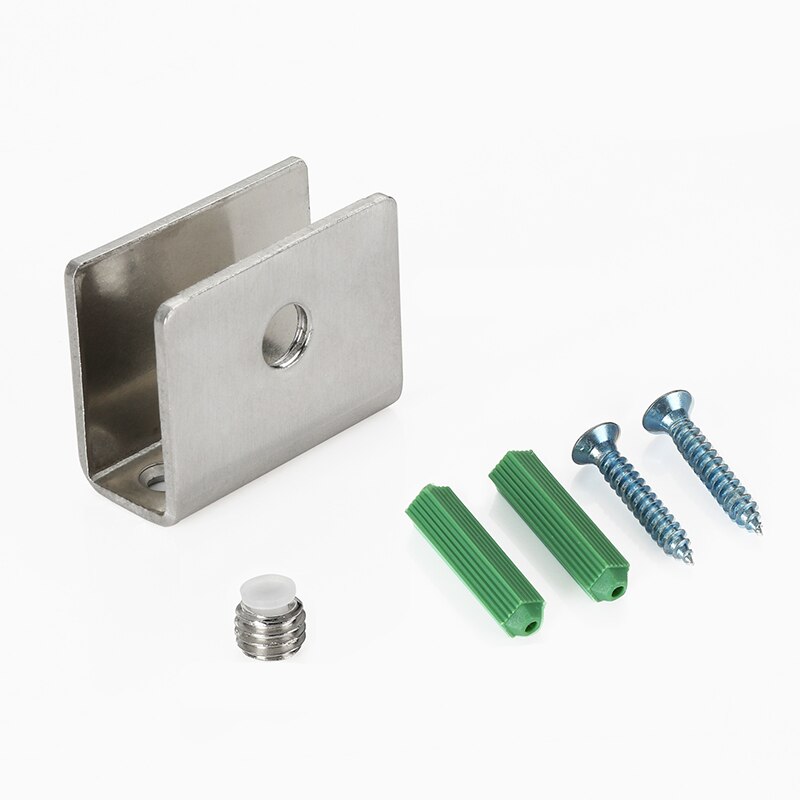 Abrazaderas de vidrio de acero inoxidable, soportes fijos, estantes montados en la pared, soportes de esquina, Clips de armario, 2 uds.