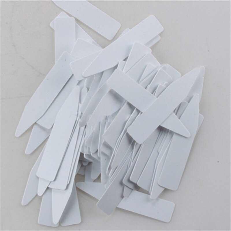 100 Pcs Reusable Pvc Plant Tag Label Tree Fruit Seedling Garden Flowerpot Plastic Label Sign Sorting Tool