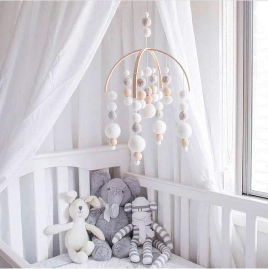50cm * 30cm DIY Macaron Kleur Haar Bal Decor Banner Babykamer Decoratie Beddengoed Bumpers Kids Party Ballen kids Girls Room Decor