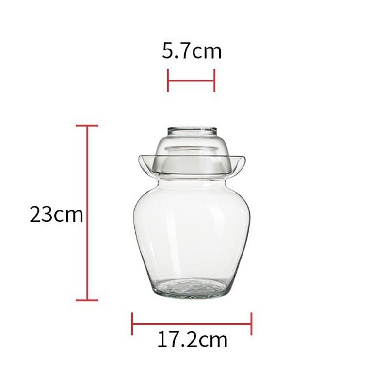 Chinese Korean Transparent Glass Kimchi Jar Household Pickle Jar Kimchi Container Food Pickling Storage Cans Kitchen Accessories