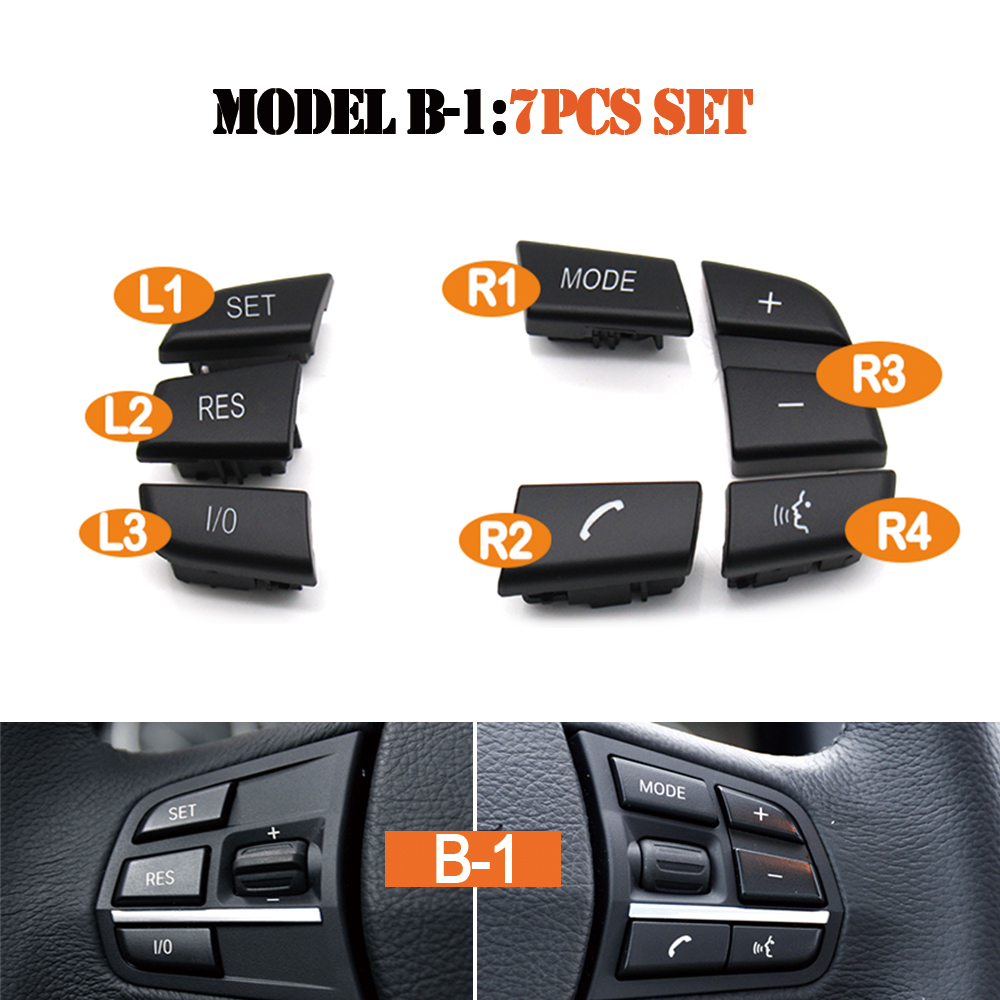 Car Multi-Function Steering Wheel Control Switch Button Sets For 1 3 5 6 7 Series F20 F22 F30 F34 F36 F10 F11 F07 F12 F01 F02: Orange