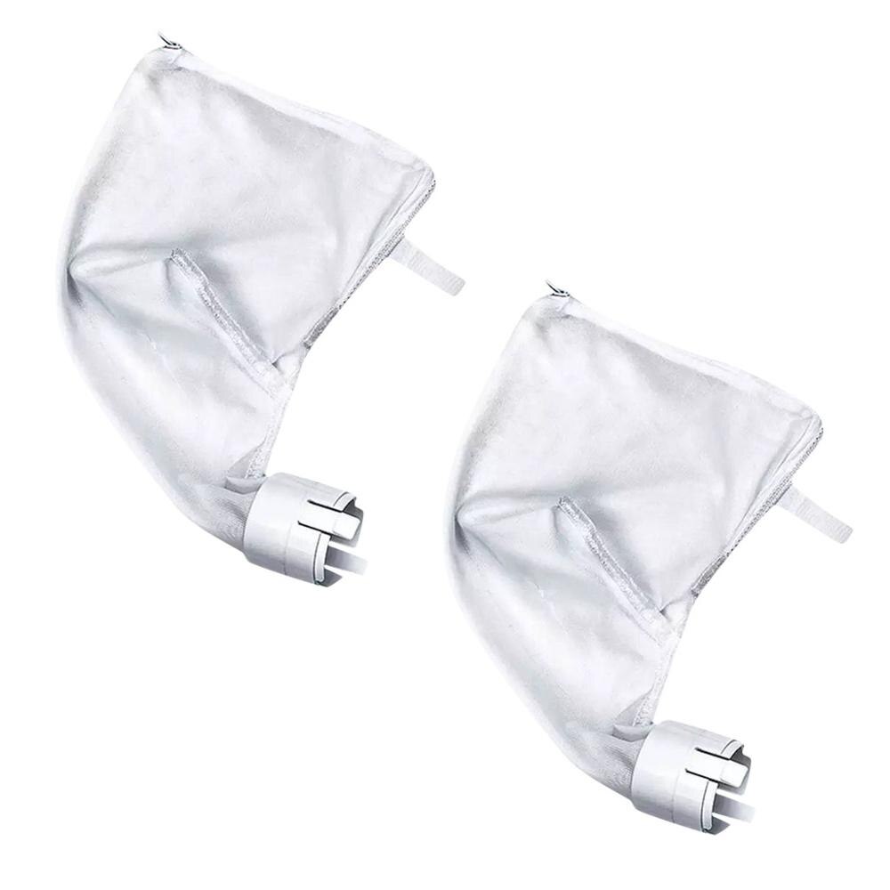 1/2 sacos do líquido de limpeza da piscina da malha do pc, substituição do zíper do saco para polaris 280 & 480 a abertura do líquido de limpeza da piscina faz a malha da piscina n50: 2pc