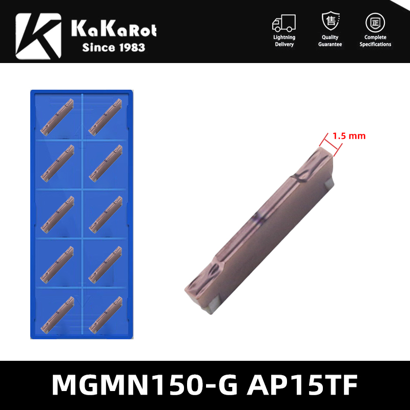 KaKarot Inserti in metallo duro zoppo per scanalatura MGMN150 MGMN 200 G MGMN250 MGMN300 M MGMN400 MGMN500 AP15TF Taglierina per tornio MGEHR MGEHL: Rosso
