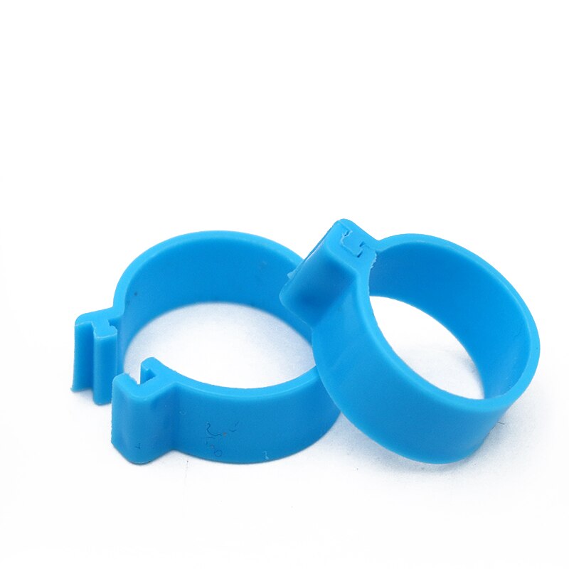200 Stuks Kip Voet Ringen 20Mm Pluimvee Been Digitale Label Gesp Ring 6 Kleuren Zonder Woorden Plastic Kuiken Eend gans Apparatuur: Blue