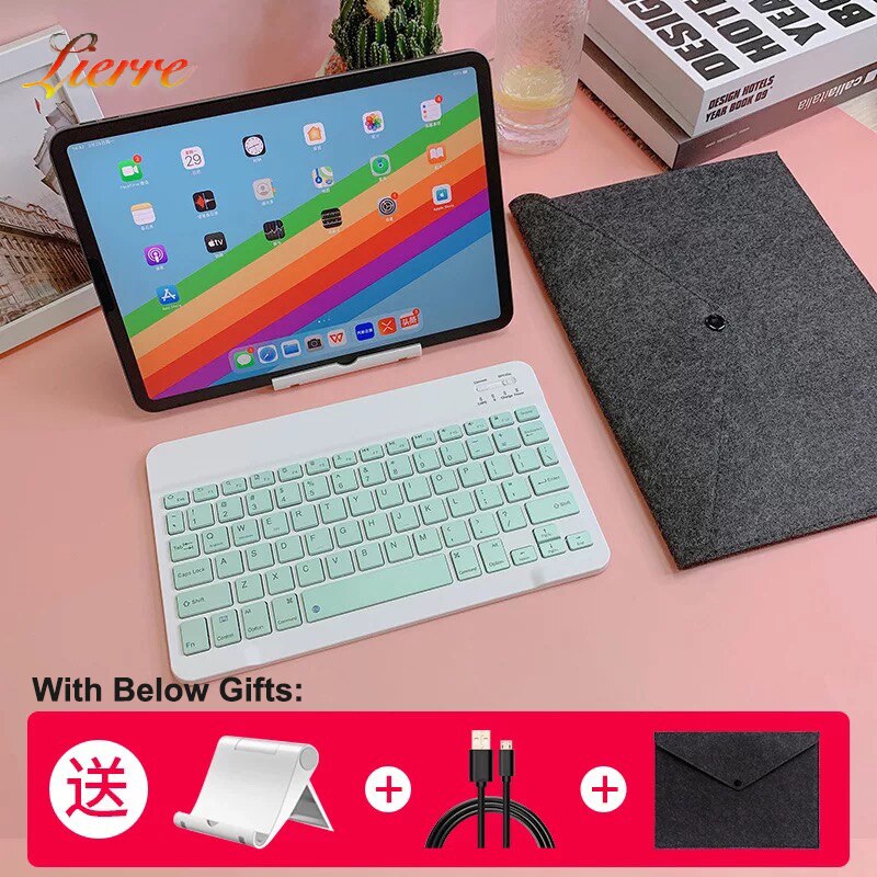 LierreRoom Bluetooth-compatible Keyboard For Apple iPad Xiaomi Samsung Huawei Phone Tablet Wireless Keyboard For Android Windows: B4