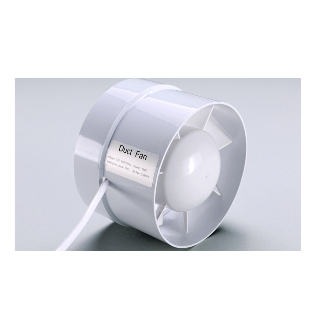 SILENT BATHROOM KITCHEN TOILET LOFT 100/4" IN LINE DUCTING EXTRACTOR FAN Air Cooled Hydroponic Blower Residential