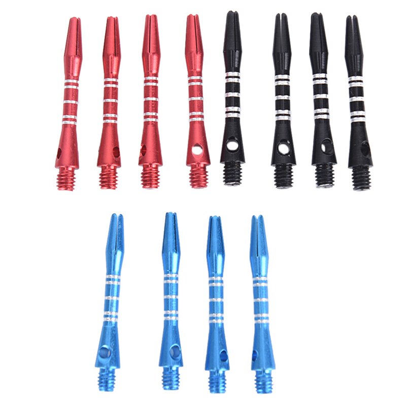 12 Stks/partij Aluminium Darts Assen 35Mm Aluminium Steel Shafts 3 Kleuren Zwart + Blauw + Rood 2BA Draad dart Vervanging