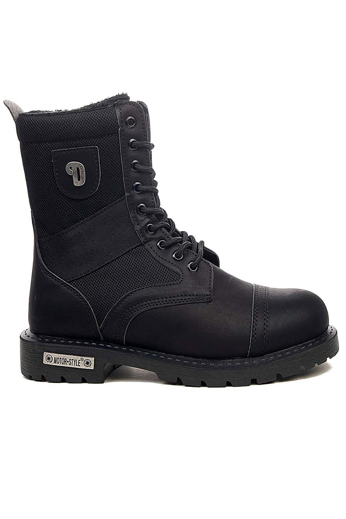 Männer der Winter PU Leder Radfahrer Stiefel matt Schwarz Gummi Sohle Metall Dekor Schuhe herren Stiefeletten Männlichen Schuhe botas hombre