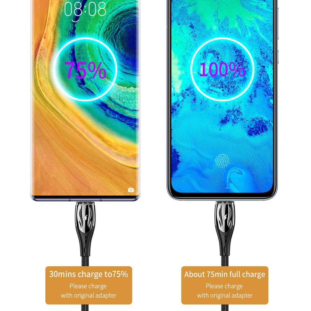 1m 1.5m magnetyczny kabel USB szybkie ładowanie dla kabla typu C magnetyczna ładowarka Hua wei nylonowy kabel tkany