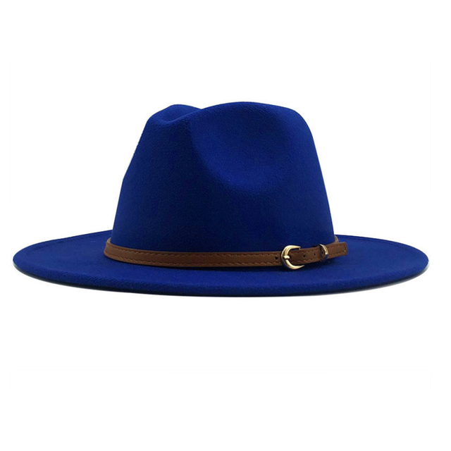 Winter Autumn Imitation Woolen Women Men Ladies Fedoras Top Jazz Hat European American Round Caps Bowler Hats: 7