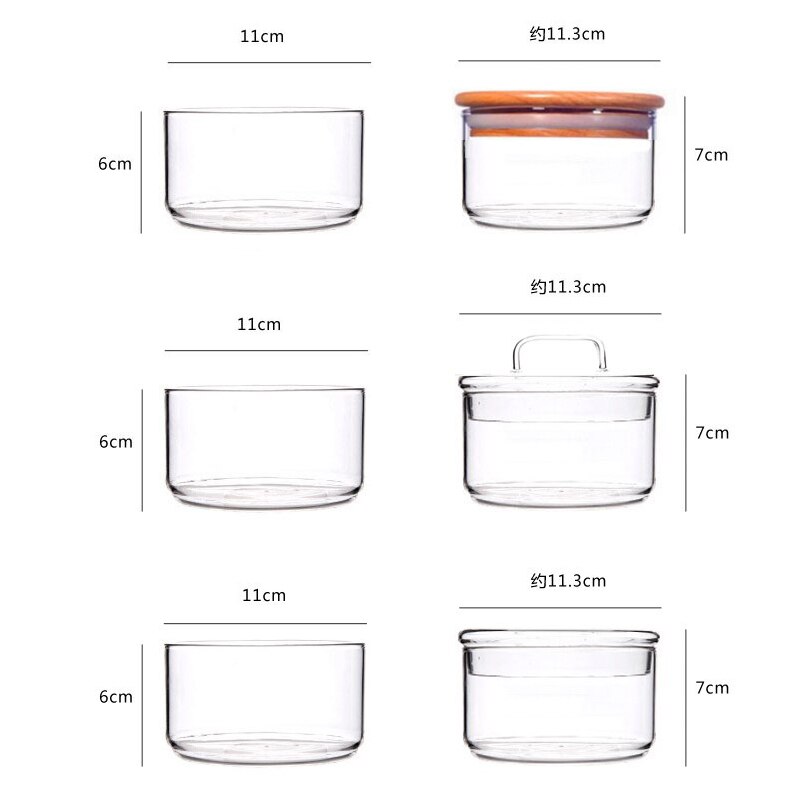 Heat-Resistant Stackable Glass Storage Jar Food Sealed Fresh-Keeping Container Multi-Layer Kitchen Transparent Fruit Salad Bowl